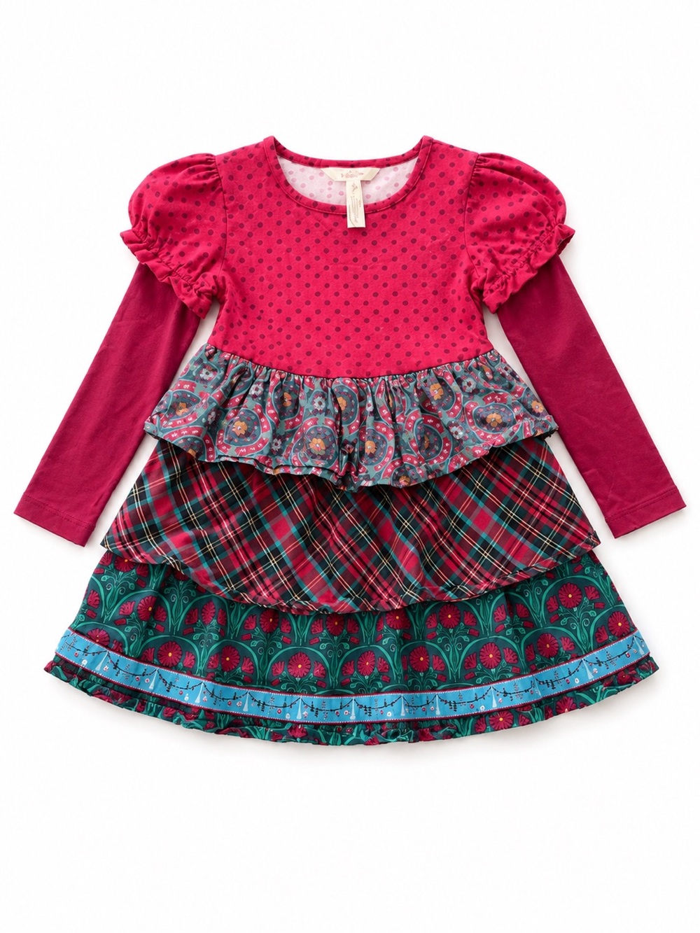 Matilda Jane Pink Polka Dot Tee tree trim